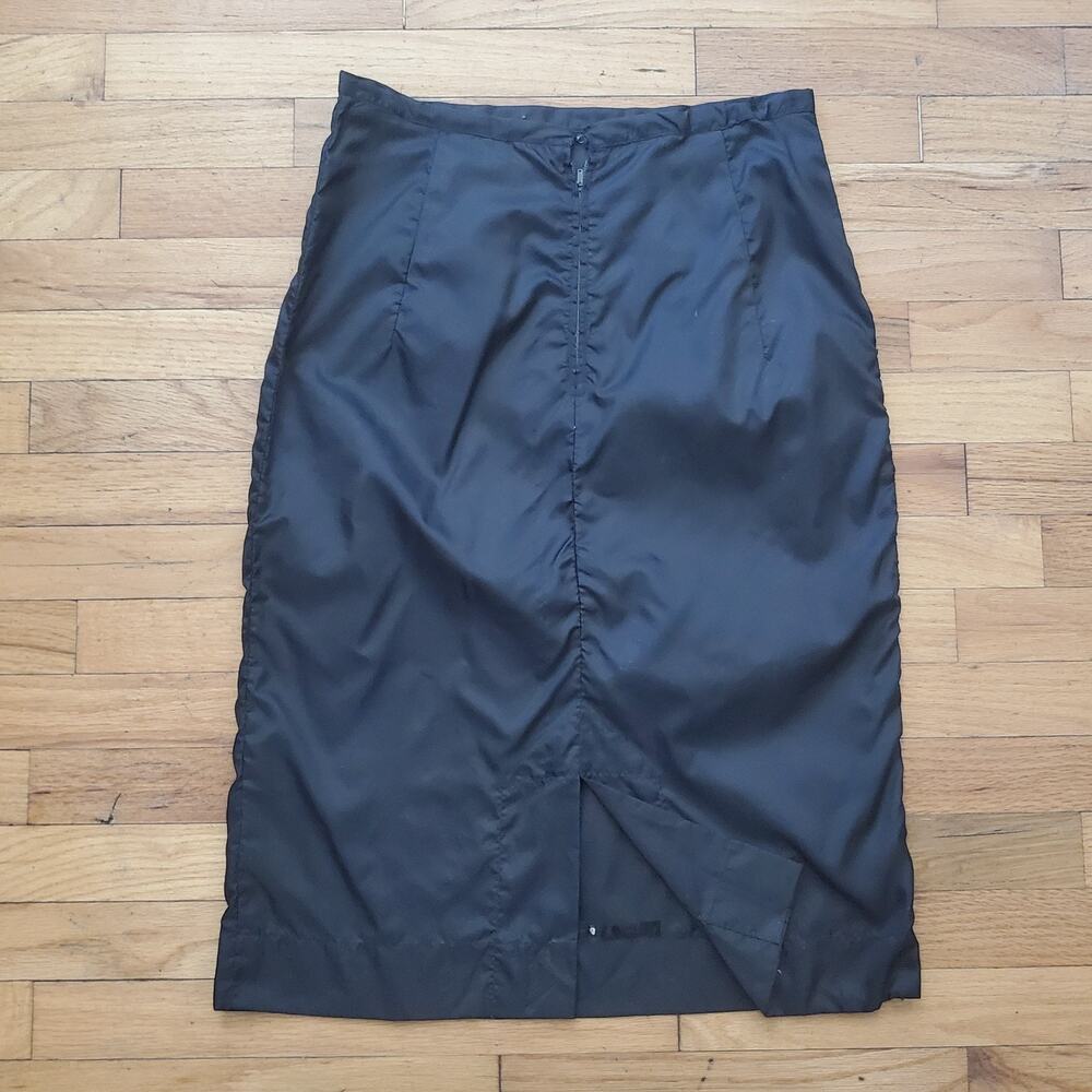 Arquette of Hollywood Vintage Embroidered Slip Skirt Black Coquette Retro - Picture 2 of 10